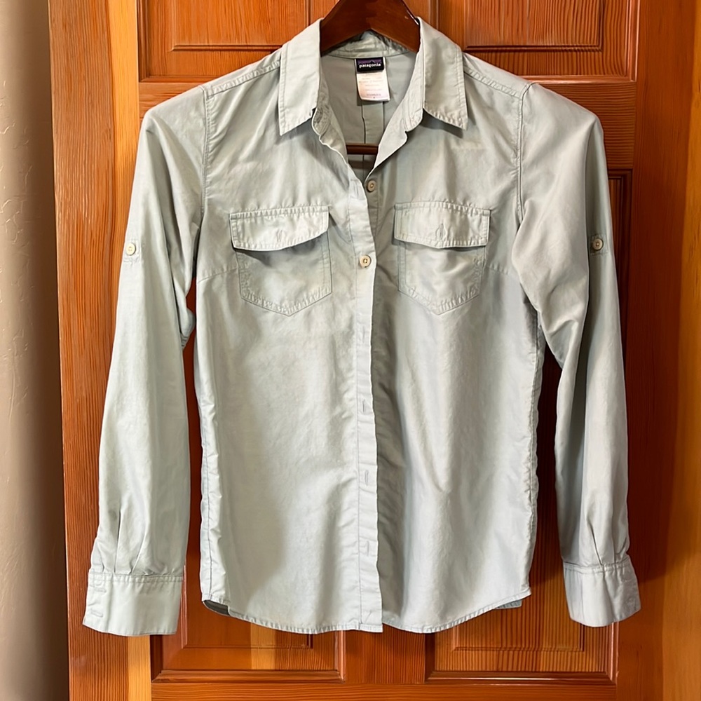 Patagonia button down tencel shirt